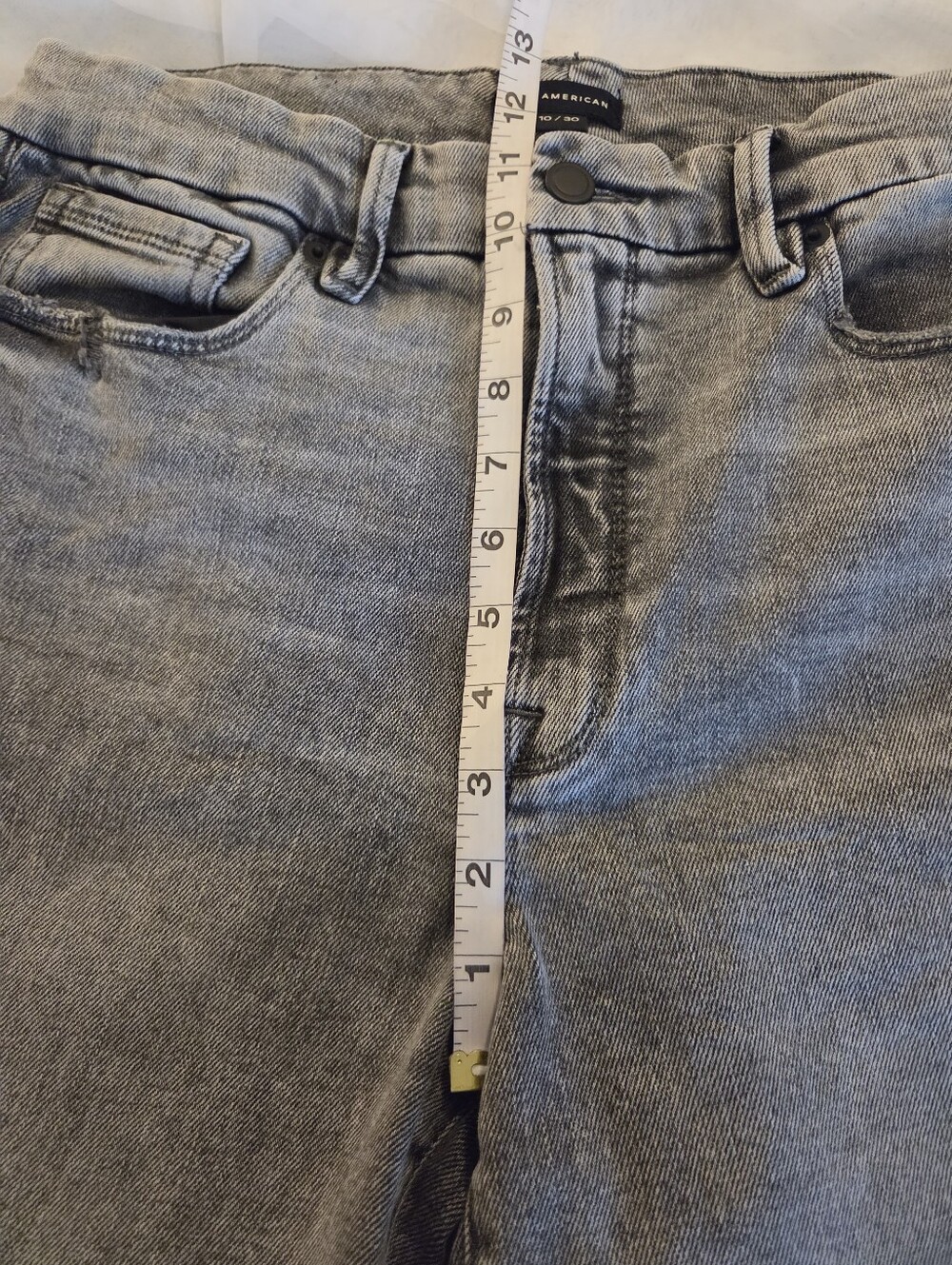 Good American Gray Acid Wash Straight Leg Jeans - Picture 6 of 15